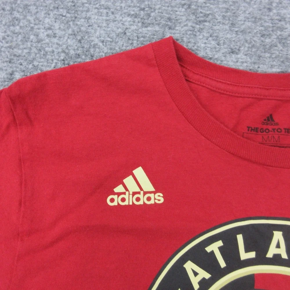 Atlanta United FC Shirt Mens Medium Red MLS Soccer Adidas Graphic Short Sleeve